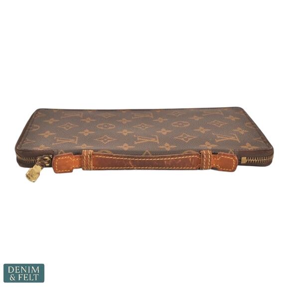 Louis Vuitton Brown Monogram Poche Escapade Wallet Zippered Travel Clutch RARE - Picture 4 of 15